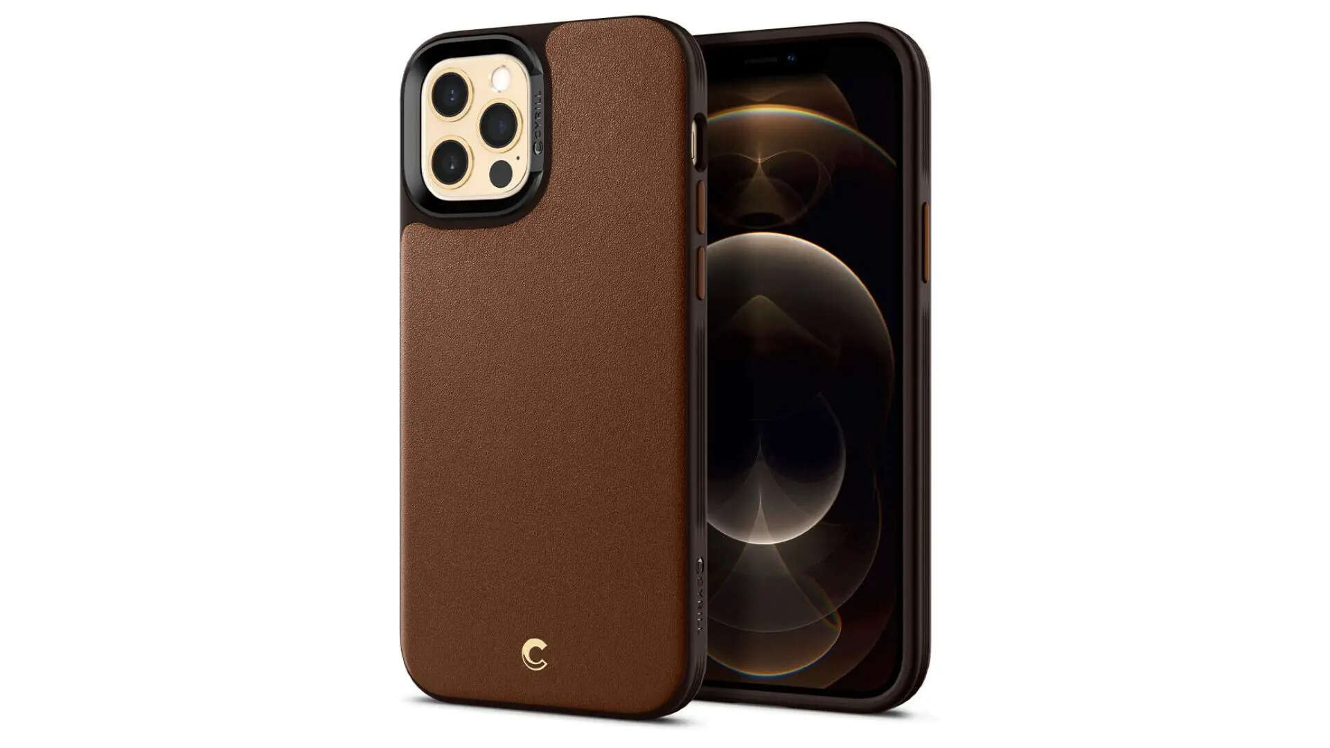 Spigen Cyrill Leather Brick Back Cover Case Compatible with iPhone 12 Pro