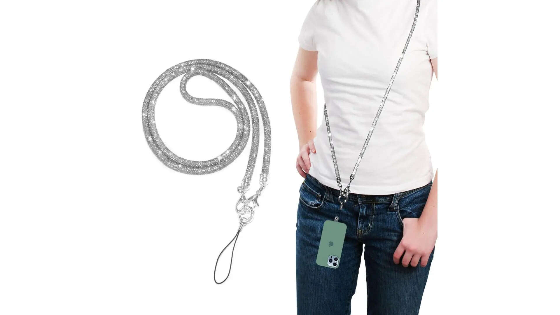 GadgetBite Diamond Charm Phone Lanyard