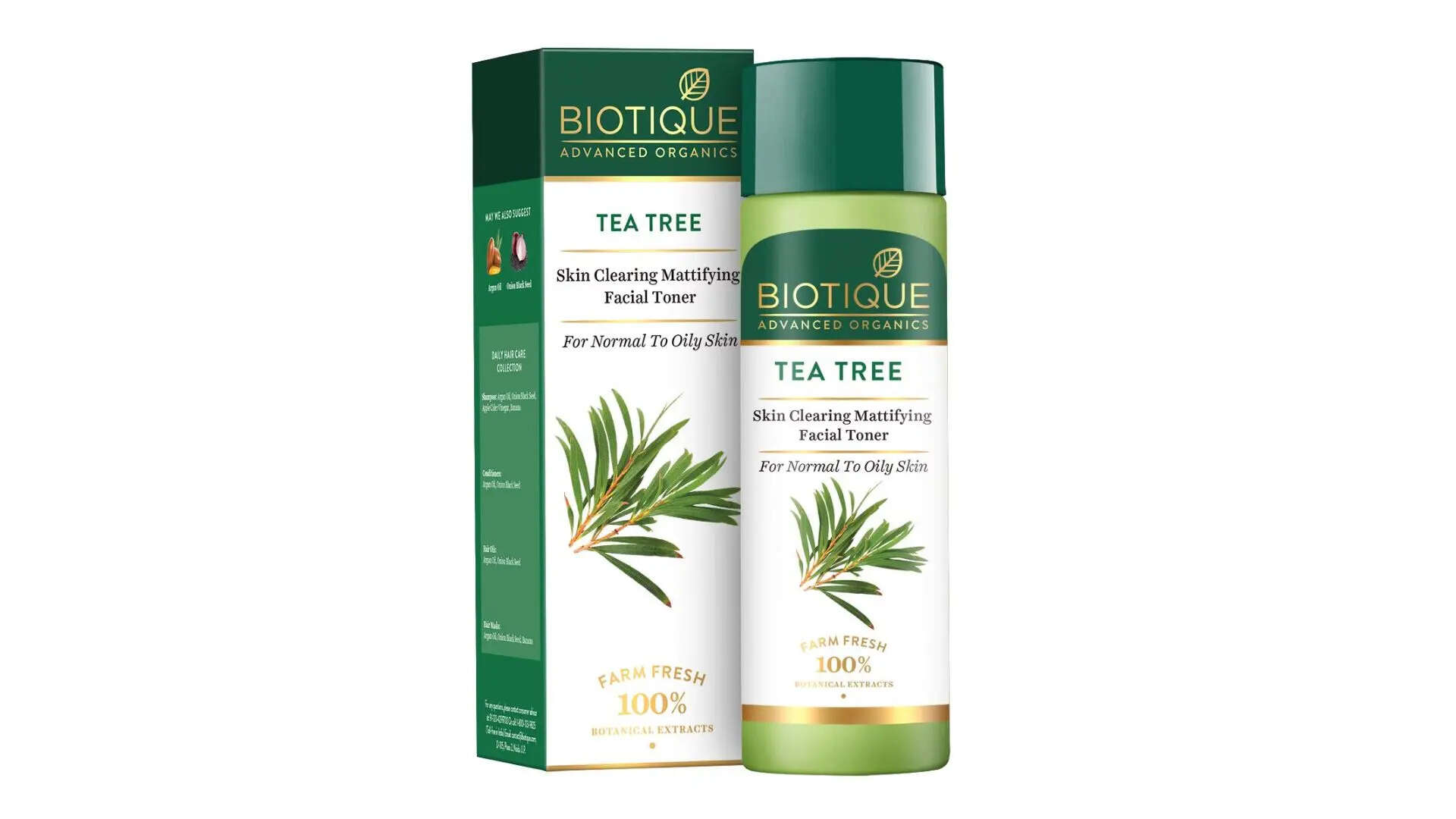 Oil-Control Toner Biotique Tea Tree Skin Clearing Mattifying Facial Toner