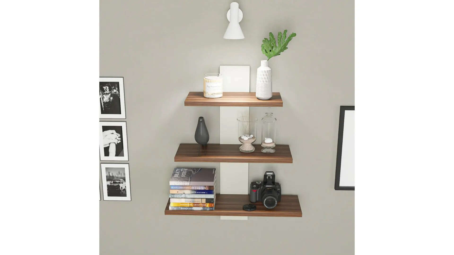 Minimalist Decor Pick homeeasy Wooden Wall Shelves