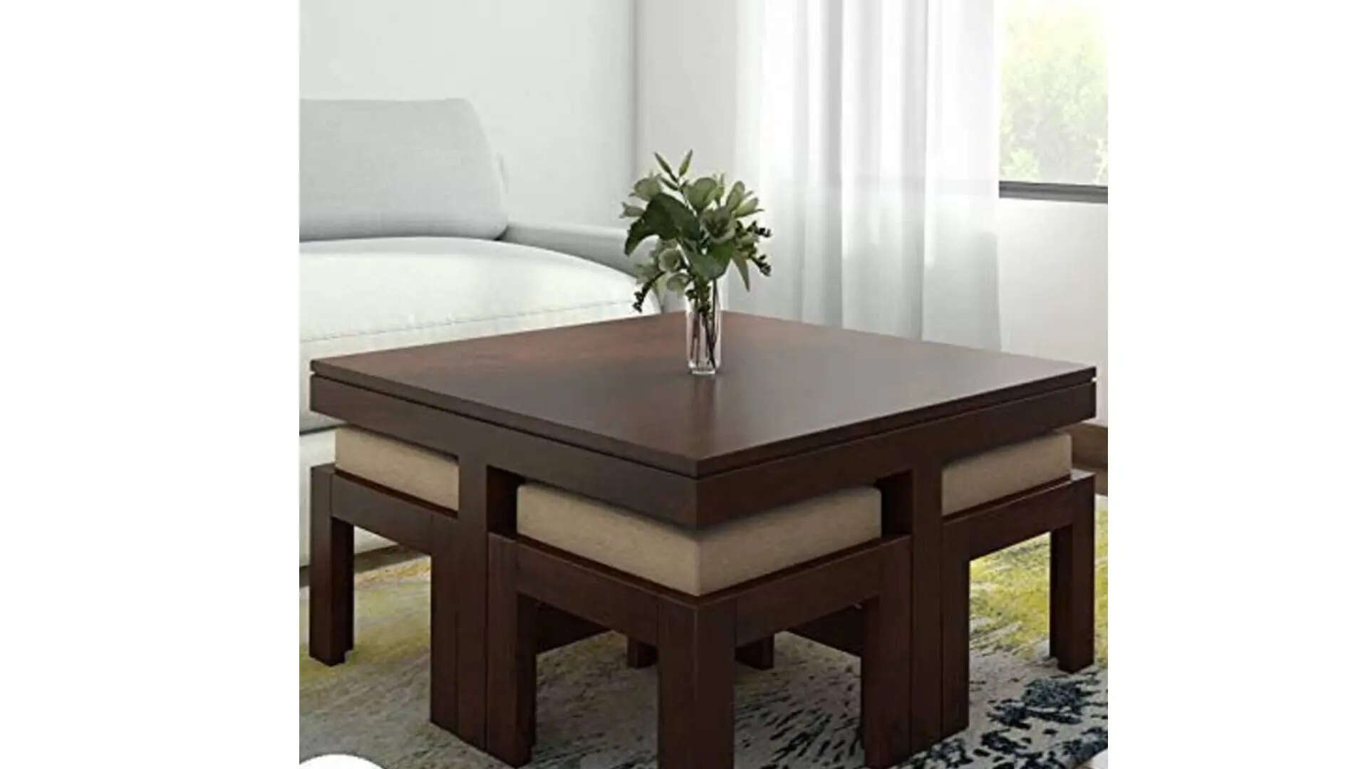 Aasaliya Art Solid Sheesham Wood Coffee Table