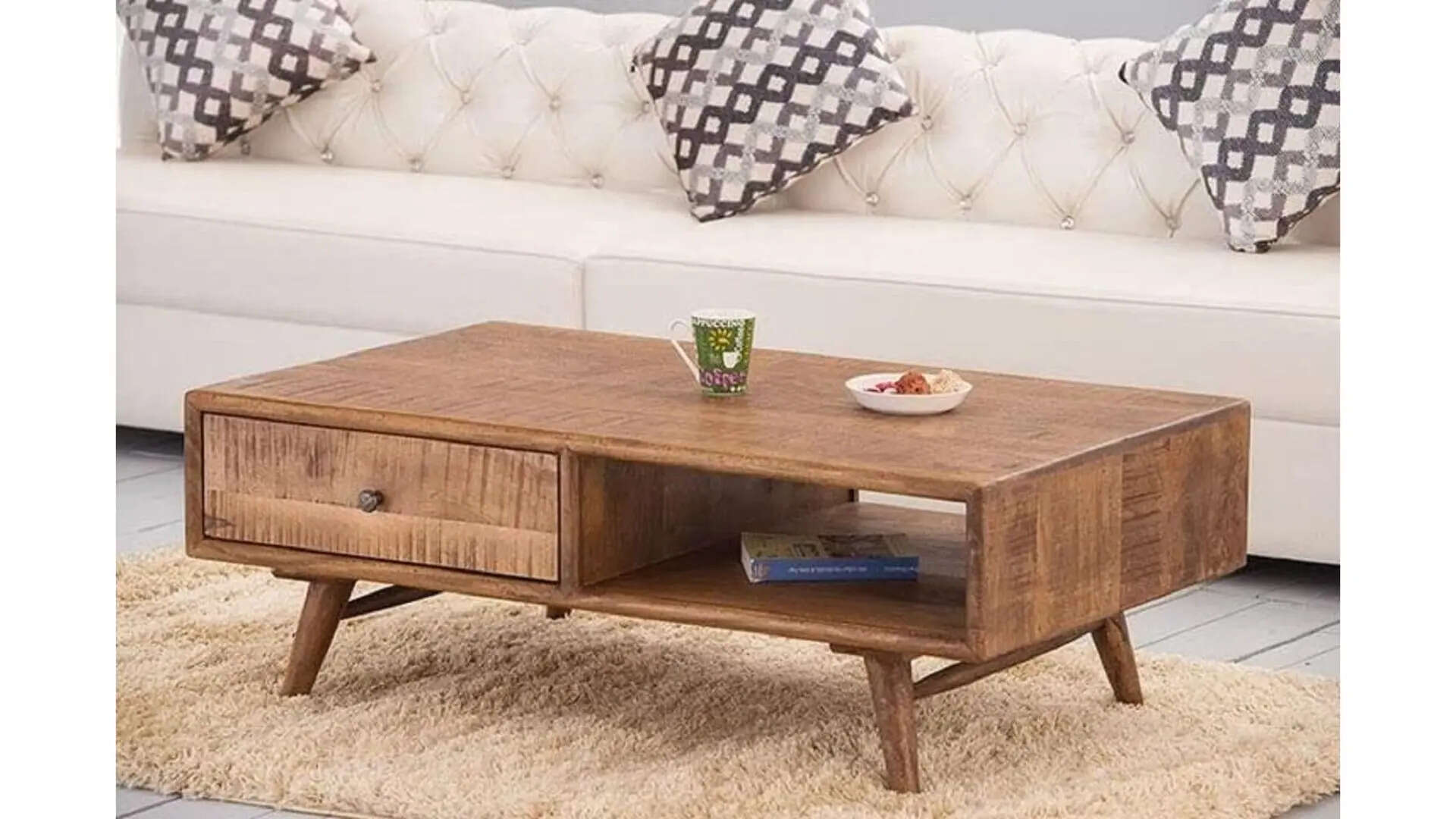 SMAART CRAAFTS TEO Solid Wood Coffee Table