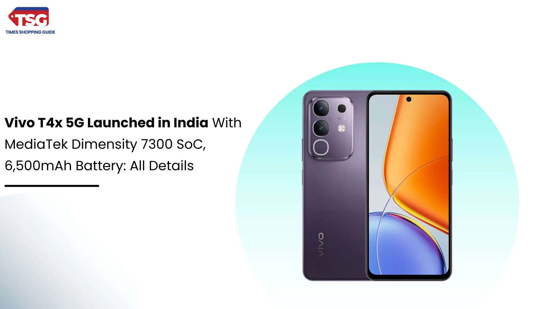 Vivo T4x 5G Launched in India With MediaTek Dimensity 7300 SoC 6500mAh Battery All Details