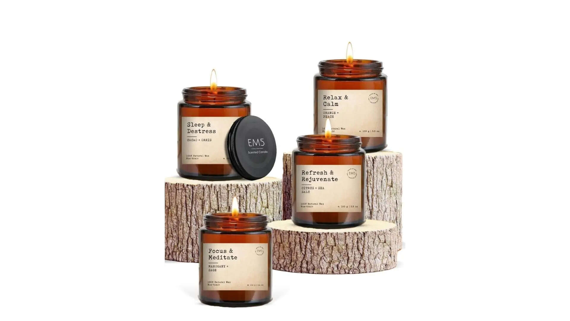  Aromatherapy Scented Candles Set of 4