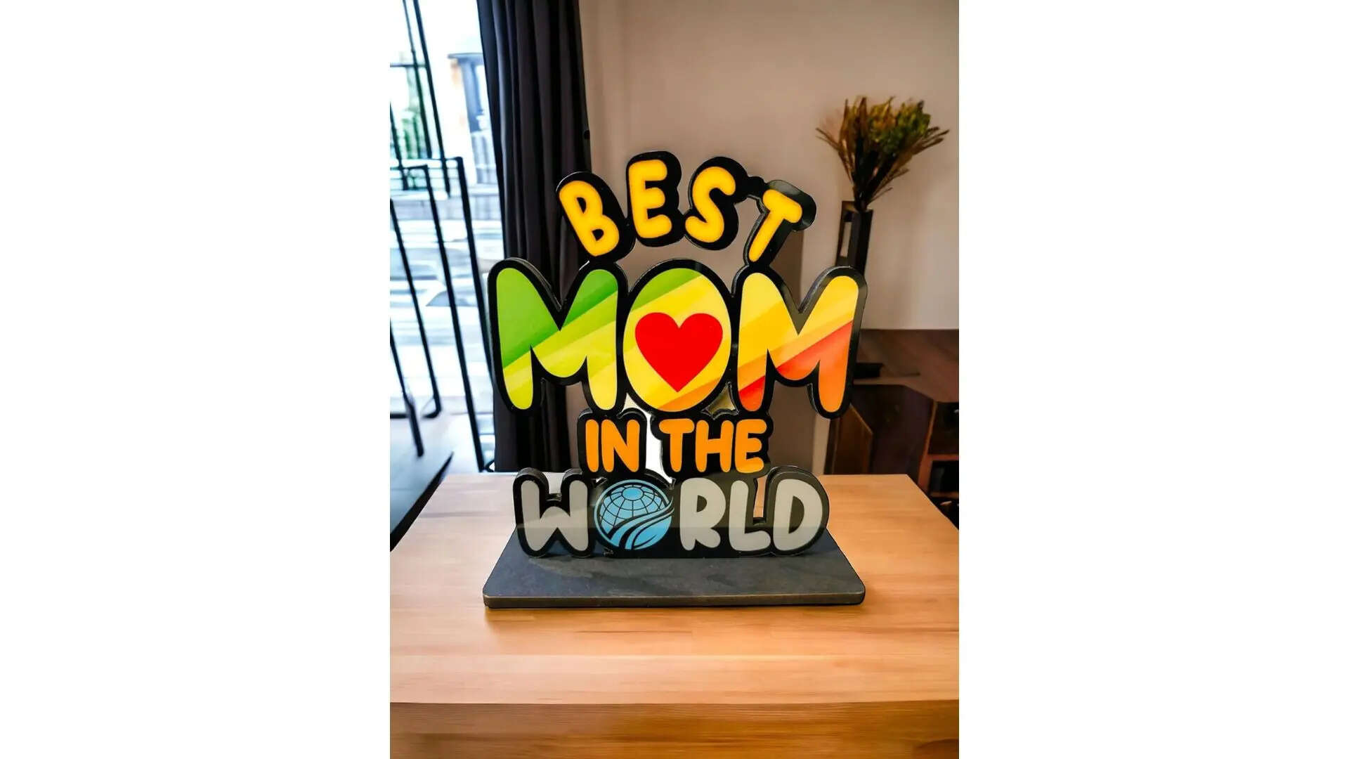 WARMINGO DE Best Mom In The World Wooden