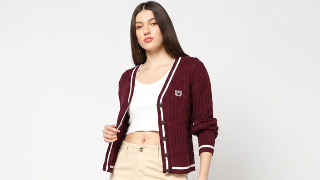 GAP Women Slim Fit V-Neck Cardigan