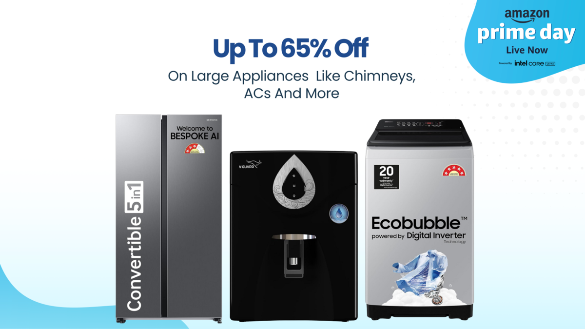 Amazon Appliances Sale 2024: Up To 65% Off on Chimneys, ACs, Refrigerators, Water Purifiers, Washing Machines, and More