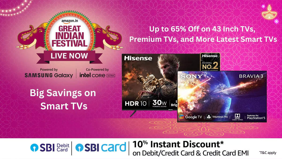 Amazon Great Indian Sale 2024: Up to 65% Off on 43 Inch TVs, Premium TVs, and More Latest Smart TVs