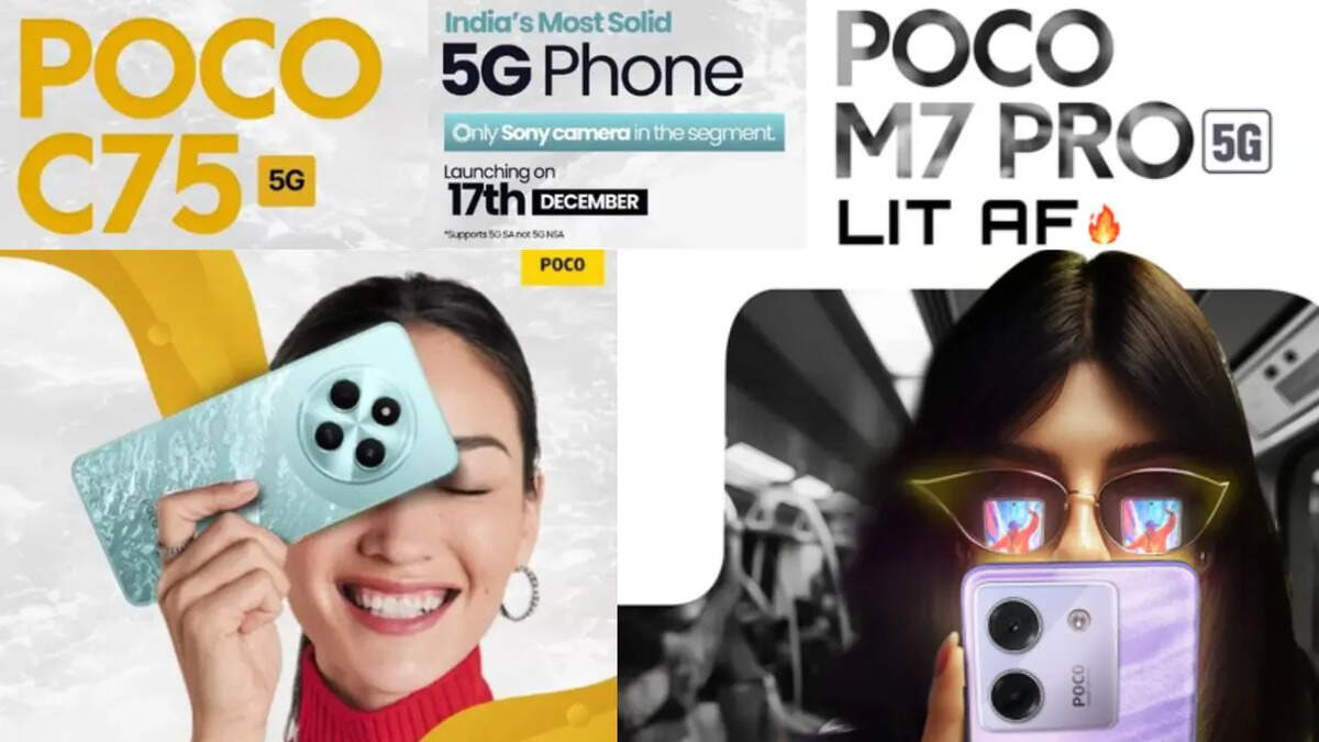 POCO M7 Pro 5G and C75 5G Smartphones Launching in India on December 17: All Details