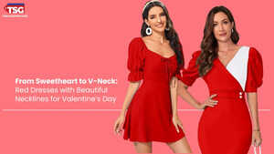 Valentines Day 2025 Best Neckline Dress Ideas for Women in Red